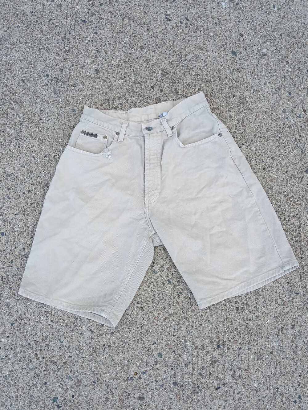Vintage Calvin Klein Beige Jorts Size 30 100% Cotton